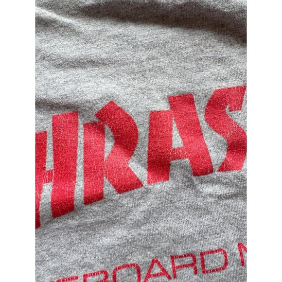 THRASHER Grey Red Logo Cotton Short Sleeve Crew Neck T-Shirt, Size M - Picture 6 of 11